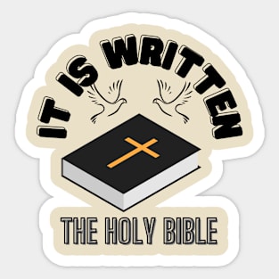 IT IS WRITTEN THE HOLY BIBLE Sticker